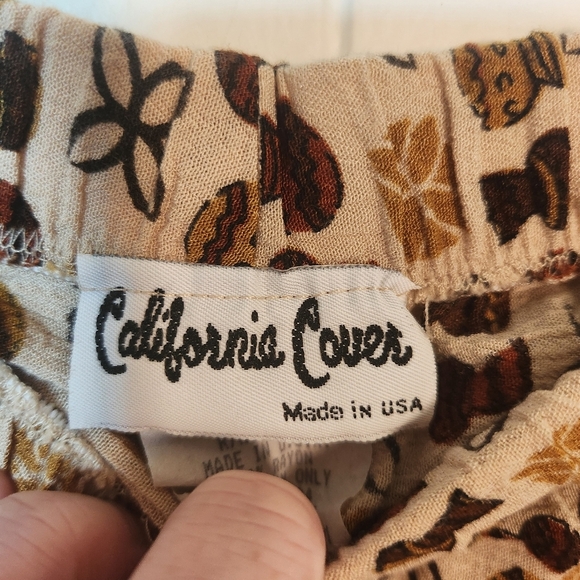 Vintage Made In USA Midi Length Pull-on Skirt Size Medium Tribal Africa Boho - Picture 3 of 16